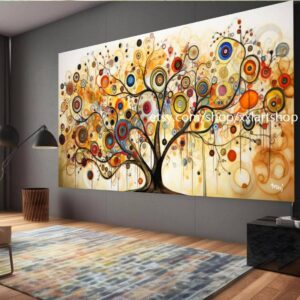 Lebensbaum von Vera Medici – Wandbild auf Leinwand, moderner Kunstdruck für Wohnzimmer und Büro, auf Keilrahmen gespannt oder gerollt #tr539