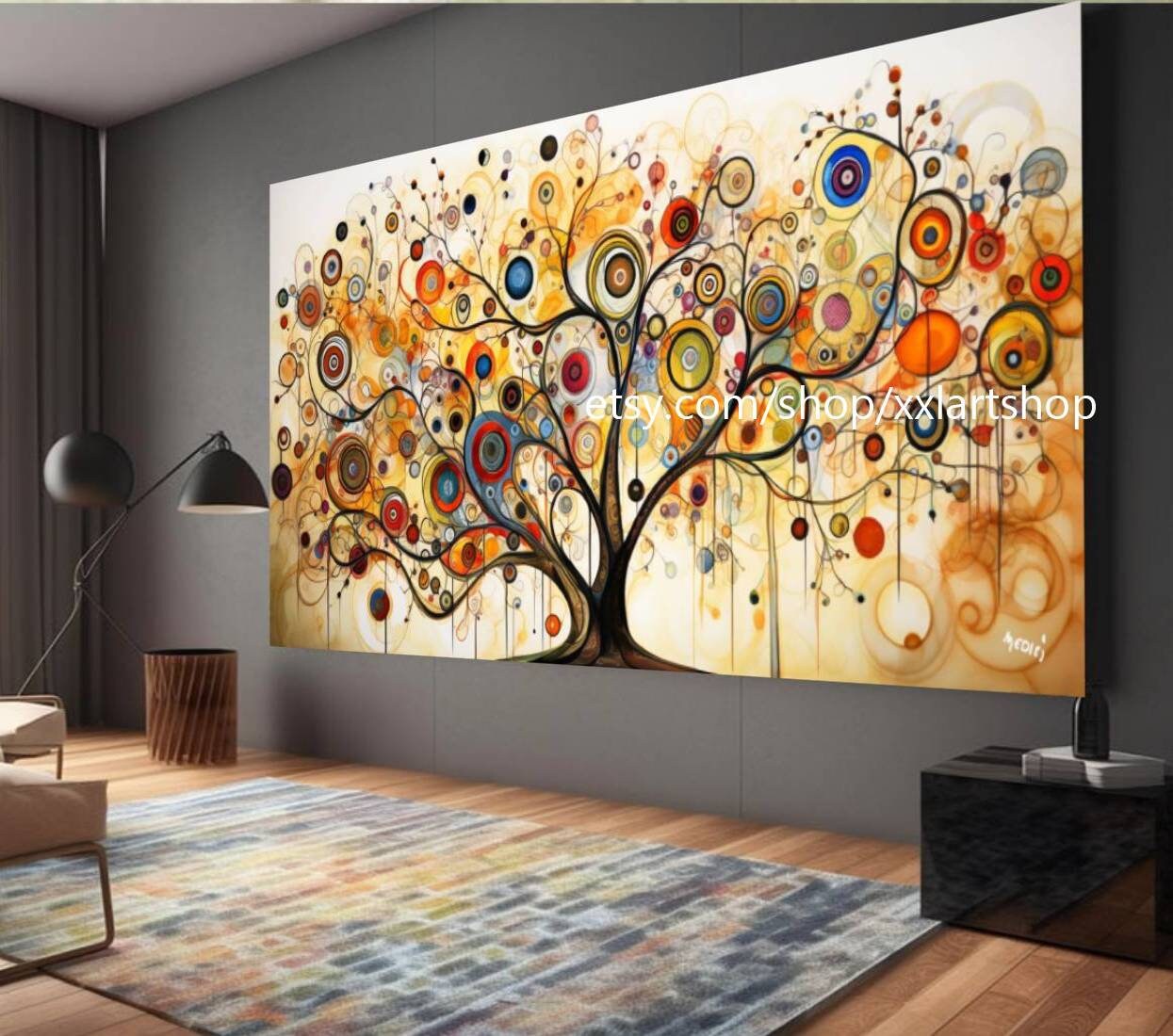Lebensbaum von Vera Medici – Wandbild auf Leinwand, moderner Kunstdruck für Wohnzimmer und Büro, auf Keilrahmen gespannt oder gerollt #tr539