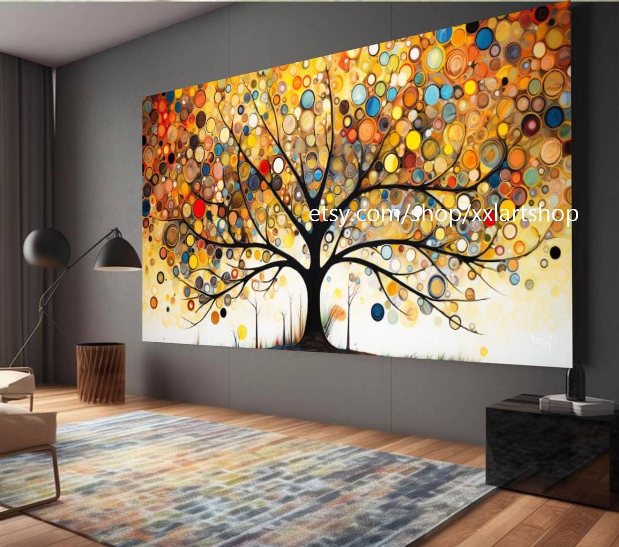 Lebensbaum von Vera Medici – Wandbild auf Leinwand, moderner Kunstdruck für Wohnzimmer und Büro, auf Keilrahmen gespannt oder gerollt #tr540