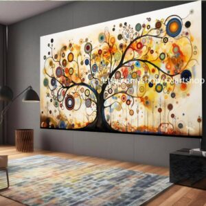Lebensbaum von Vera Medici – Wandbild auf Leinwand, moderner Kunstdruck für Wohnzimmer und Büro, auf Keilrahmen gespannt oder gerollt #tr550