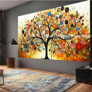 Lebensbaum von Vera Medici – Wandbild auf Leinwand, modernes Bild für Wohnzimmer und Büro, auf Keilrahmen gespannt oder gerollt #tr553