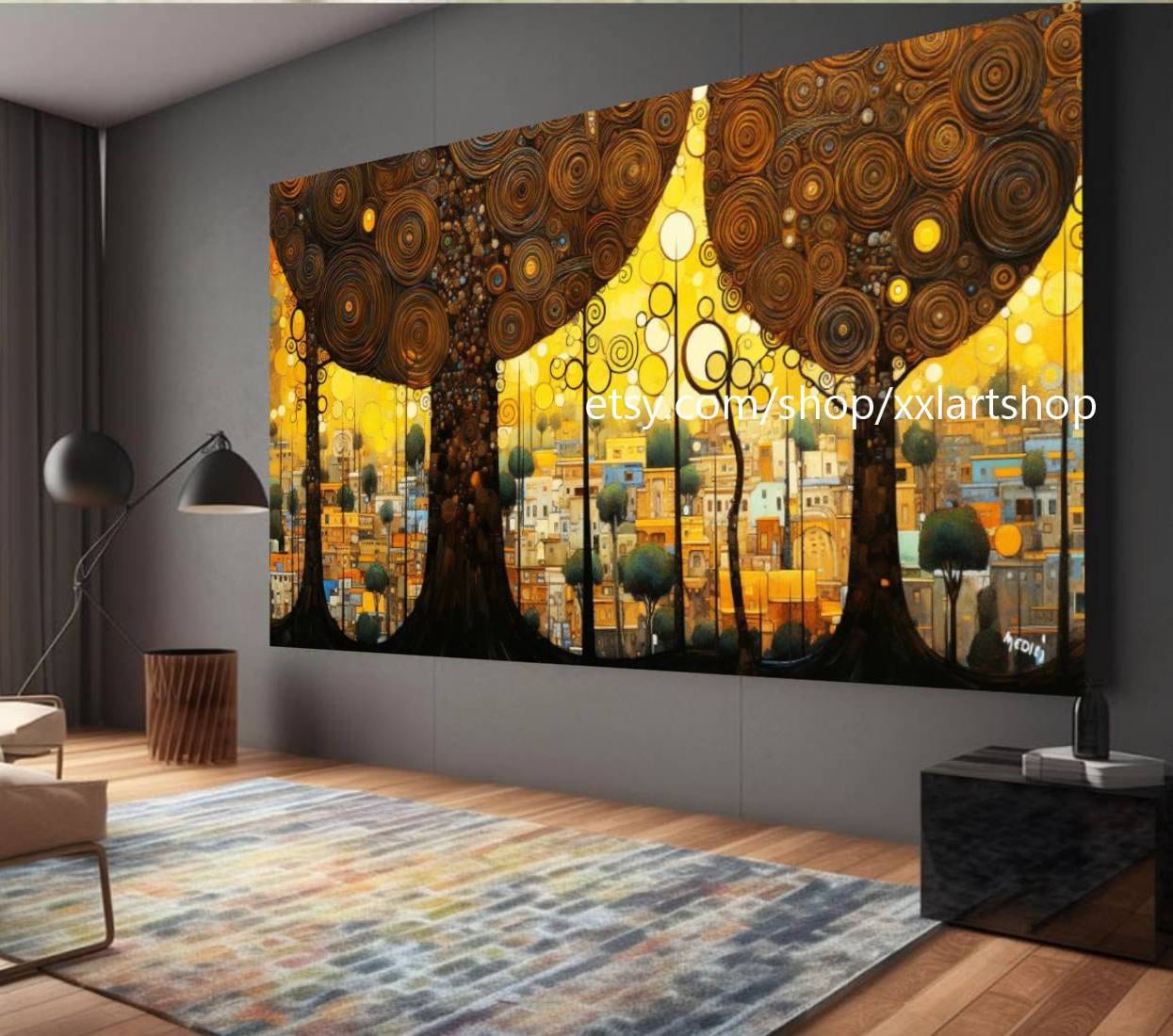 Lebensbaum von Vera Medici – Wandbild auf Leinwand, moderner Kunstdruck für Wohnzimmer und Büro, auf Keilrahmen gespannt oder gerollt #tr567
