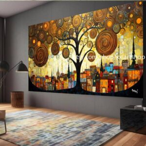 Lebensbaum von Vera Medici – Wandbild auf Leinwand, moderner Kunstdruck für Wohnzimmer und Büro, auf Keilrahmen gespannt oder gerollt #tr585
