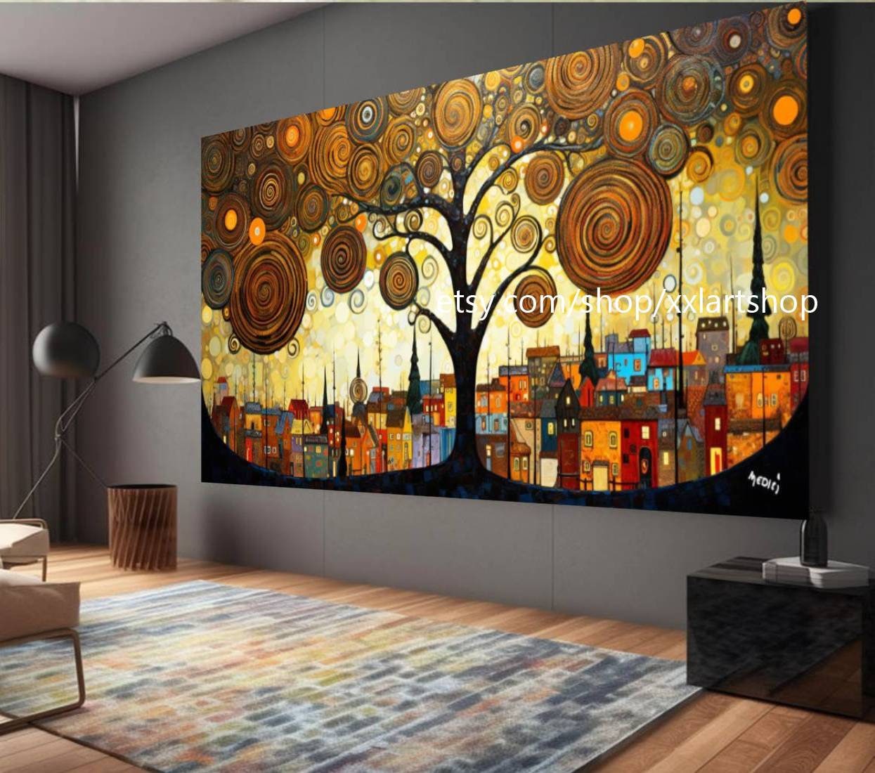 Lebensbaum von Vera Medici – Wandbild auf Leinwand, moderner Kunstdruck für Wohnzimmer und Büro, auf Keilrahmen gespannt oder gerollt #tr585
