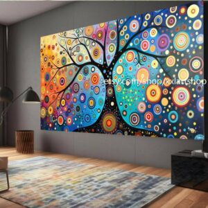 Lebensbaum von Vera Medici – Wandbild auf Leinwand, modernes Bild für Wohnzimmer und Büro, auf Keilrahmen gespannt oder gerollt #tr598