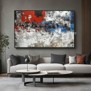 Großes abstraktes Leinwandbild im Pop-Art-Stil, modernes Bild für Wohnzimmer und Büro, XXL-Kunst M2124