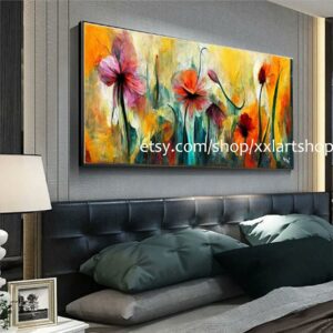 Blumenwandbild, Leinwanddruck, modernes Bild für Wohnzimmer und Büro, auf Keilrahmen gespannt oder gerollt l113