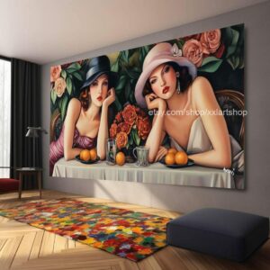 Ladies von Vera Medici Großes Wandbild auf Leinwand, modernes Bild für Wohnzimmer und Büro, auf Keilrahmen gespannt oder gerollt #F1011