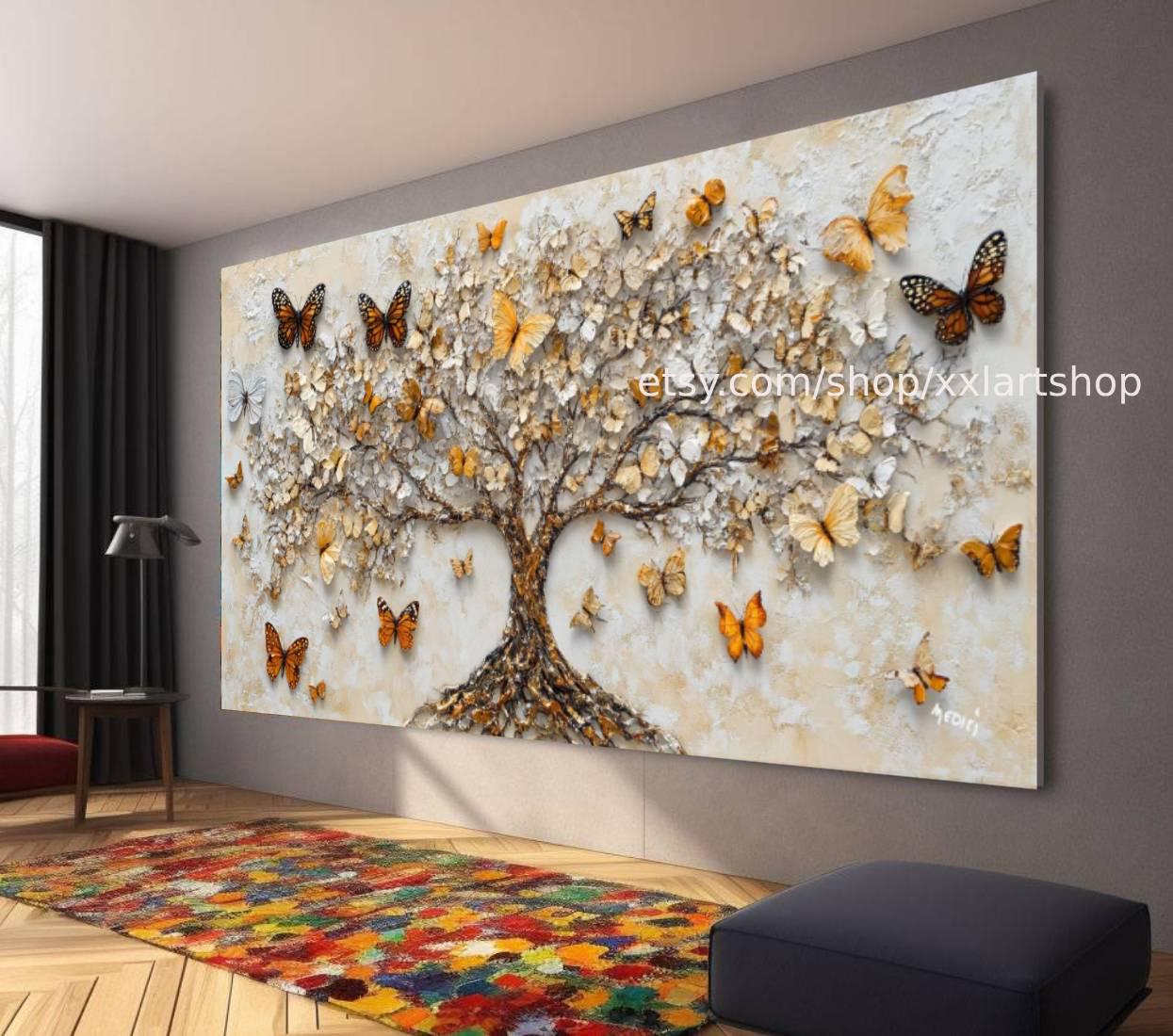 Lebensbaum im Stil von Gustav Klimt – Wandbild auf Leinwand, modernes Bild für Wohnzimmer und Büro, auf Keilrahmen gespannt oder gerollt #t71052