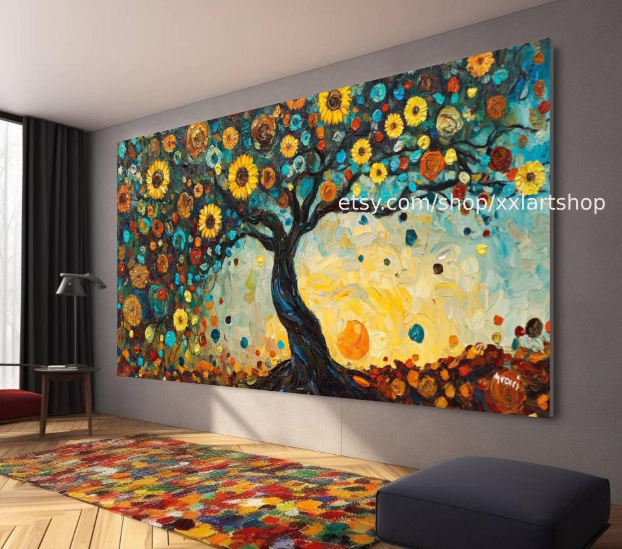 Lebensbaum von Vera Medici – Wandbild auf Leinwand, großes Wandbild, modernes Bild für Wohnzimmer und Büro, M4-112