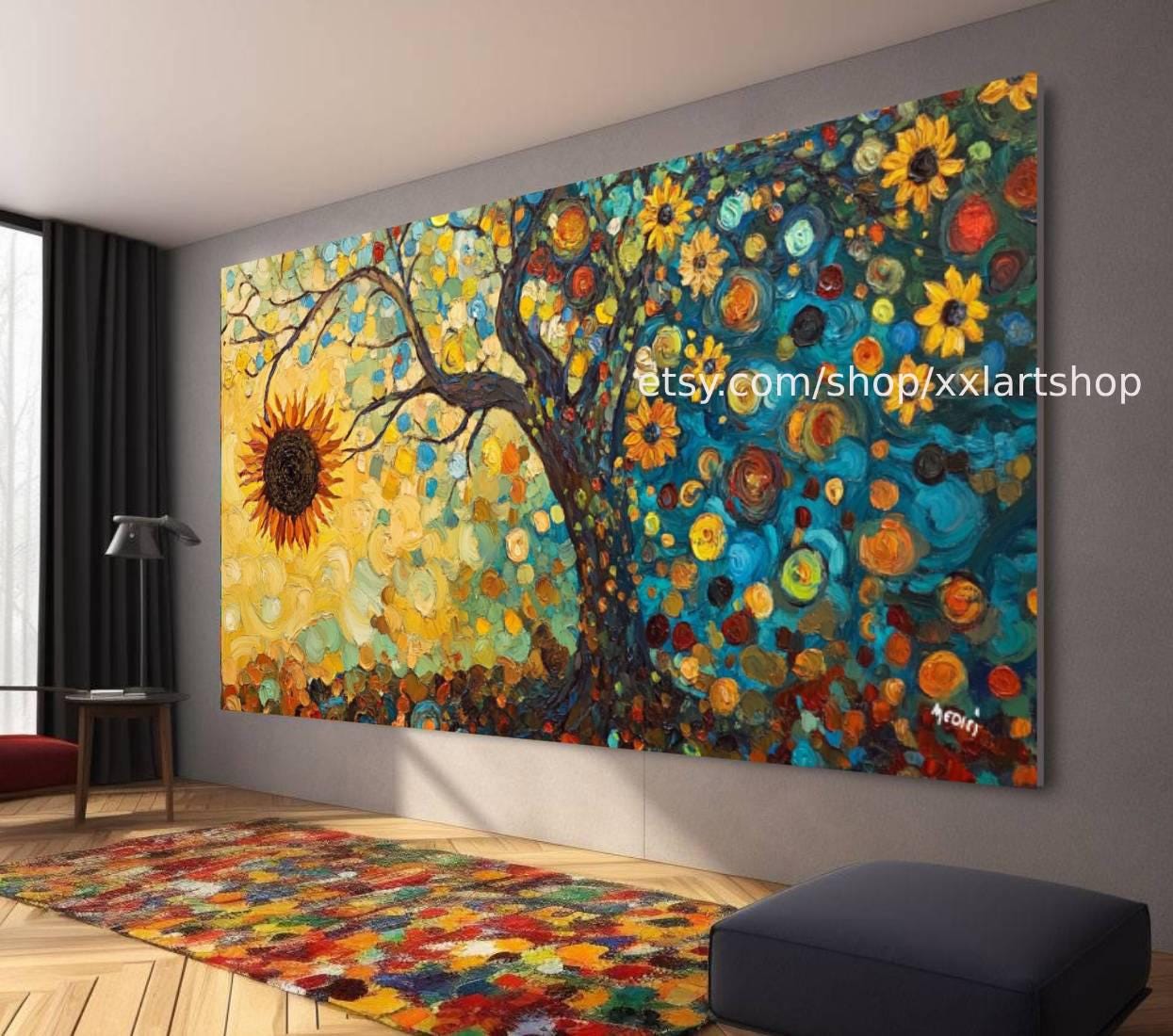 Lebensbaum von Vera Medici – Wandbild auf Leinwand, großes Wandbild, modernes Bild für Wohnzimmer und Büro (M4-114) – Bild 6