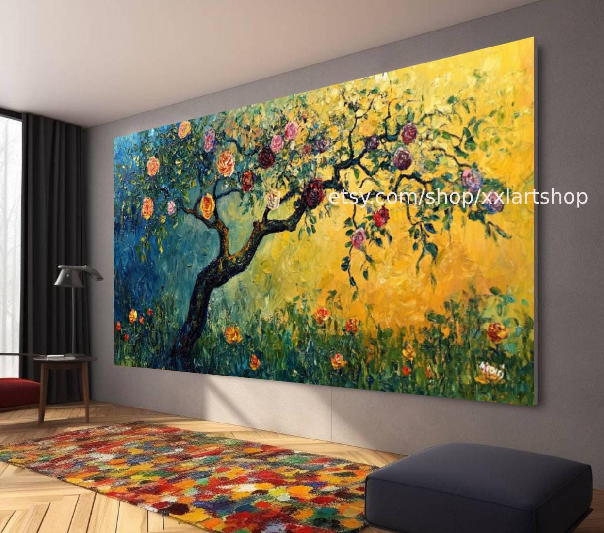 Lebensbaum von Vera Medici – Wandbild auf Leinwand, großes Wandbild, modernes Bild für Wohnzimmer und Büro, M4-116