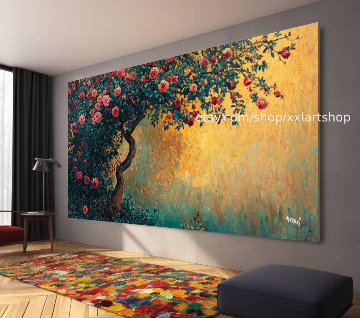 Lebensbaum von Vera Medici – Wandbild auf Leinwand, großes Wandbild, modernes Bild für Wohnzimmer und Büro, M4-118