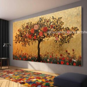 Lebensbaum von Vera Medici – Wandbild auf Leinwand, großes Wandbild, modernes Bild für Wohnzimmer und Büro M4-121
