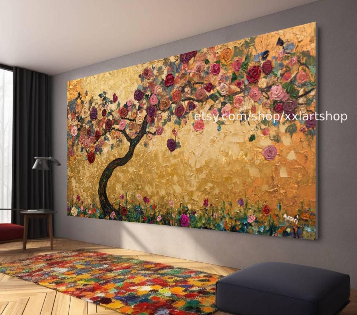 Lebensbaum von Vera Medici – Wandbild auf Leinwand, großes Wandbild, modernes Bild für Wohnzimmer und Büro M4-126