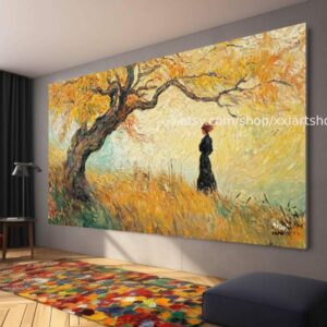 Lebensbaum von Vera Medici – Wandbild auf Leinwand, großes Wandbild, modernes Bild für Wohnzimmer und Büro (M4-134)
