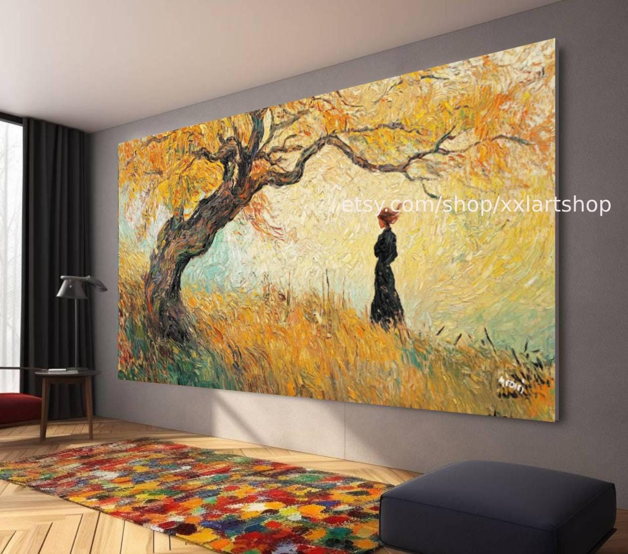 Lebensbaum von Vera Medici – Wandbild auf Leinwand, großes Wandbild, modernes Bild für Wohnzimmer und Büro (M4-134)