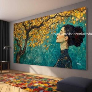 Lebensbaum von Vera Medici – Wandbild auf Leinwand, großes Wandbild, modernes Bild für Wohnzimmer und Büro M4-138