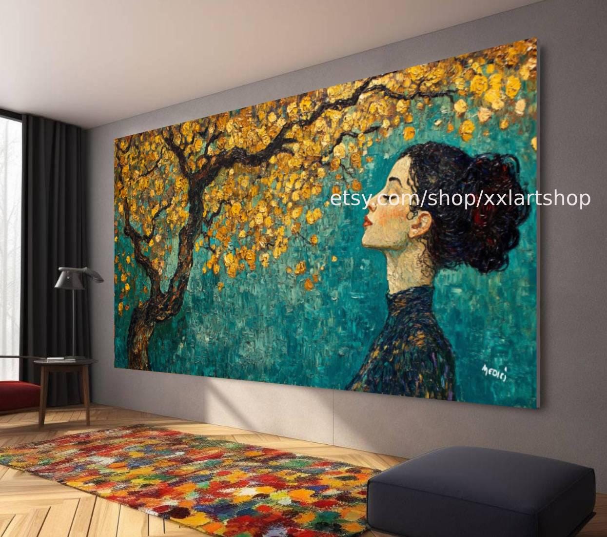 Lebensbaum von Vera Medici – Wandbild auf Leinwand, großes Wandbild, modernes Bild für Wohnzimmer und Büro M4-138