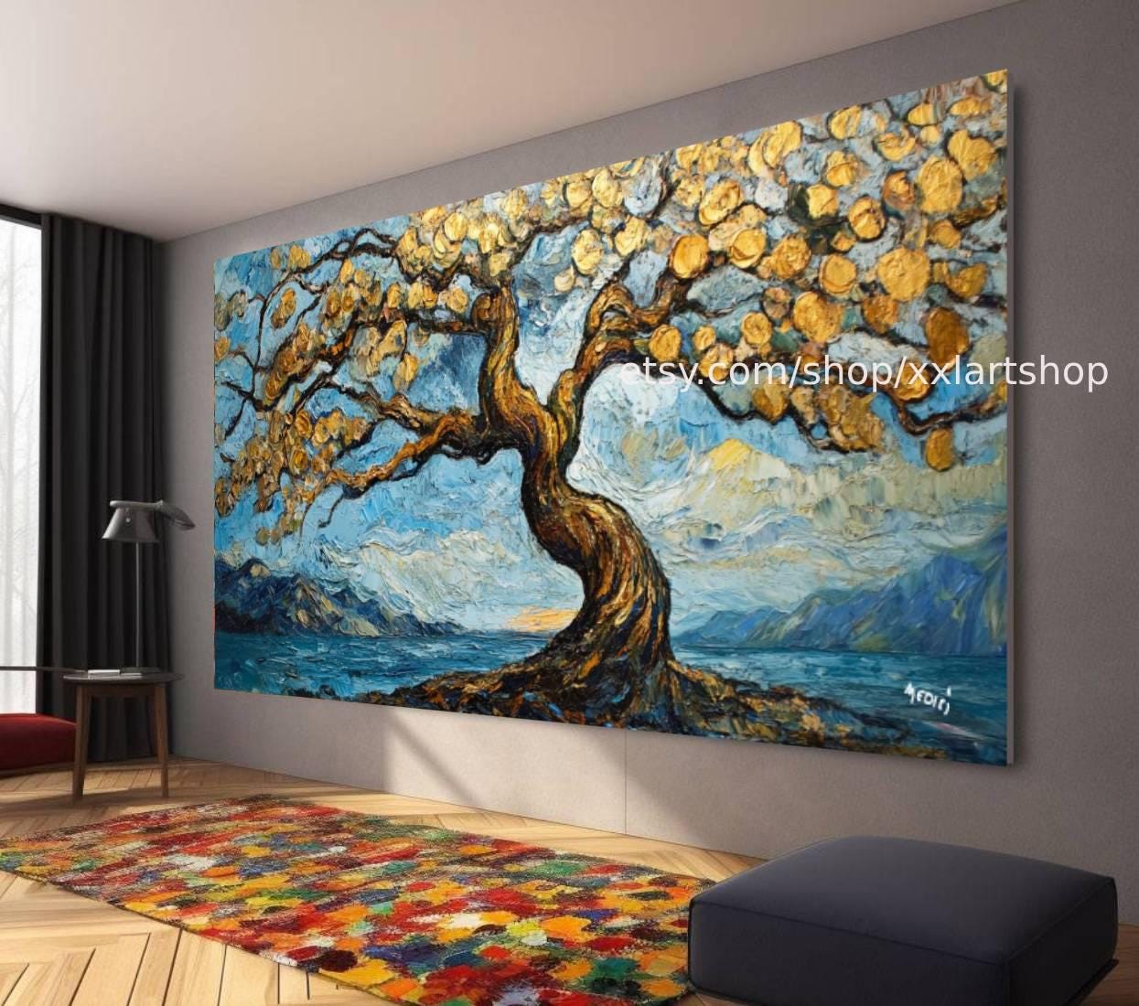 Lebensbaum von Vera Medici – Wandbild auf Leinwand, großes Wandbild, modernes Bild für Wohnzimmer und Büro, M4-152