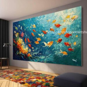 Vera Medici Wandbild auf Leinwand, großes Wandbild, modernes Bild für Wohnzimmer und Büro M4-141