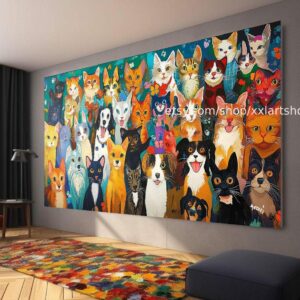 Hunde-Kollektion, Wandkunst für Hundeliebhaber, Leinwanddruck, modernes Bild für Wohnzimmer und Büro, auf Keilrahmen gespannt oder gerollt #ti101101