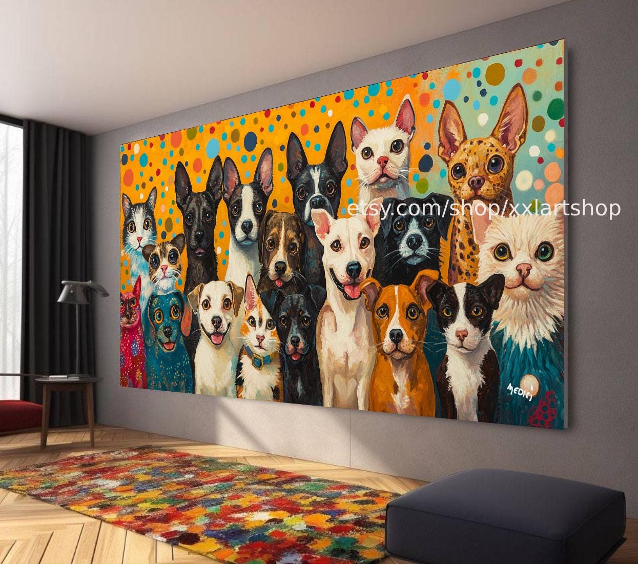 Hunde-Kollektion, Wandkunst für Hundeliebhaber, Leinwanddruck, modernes Bild für Wohnzimmer und Büro, auf Keilrahmen gespannt oder gerollt #ti101104