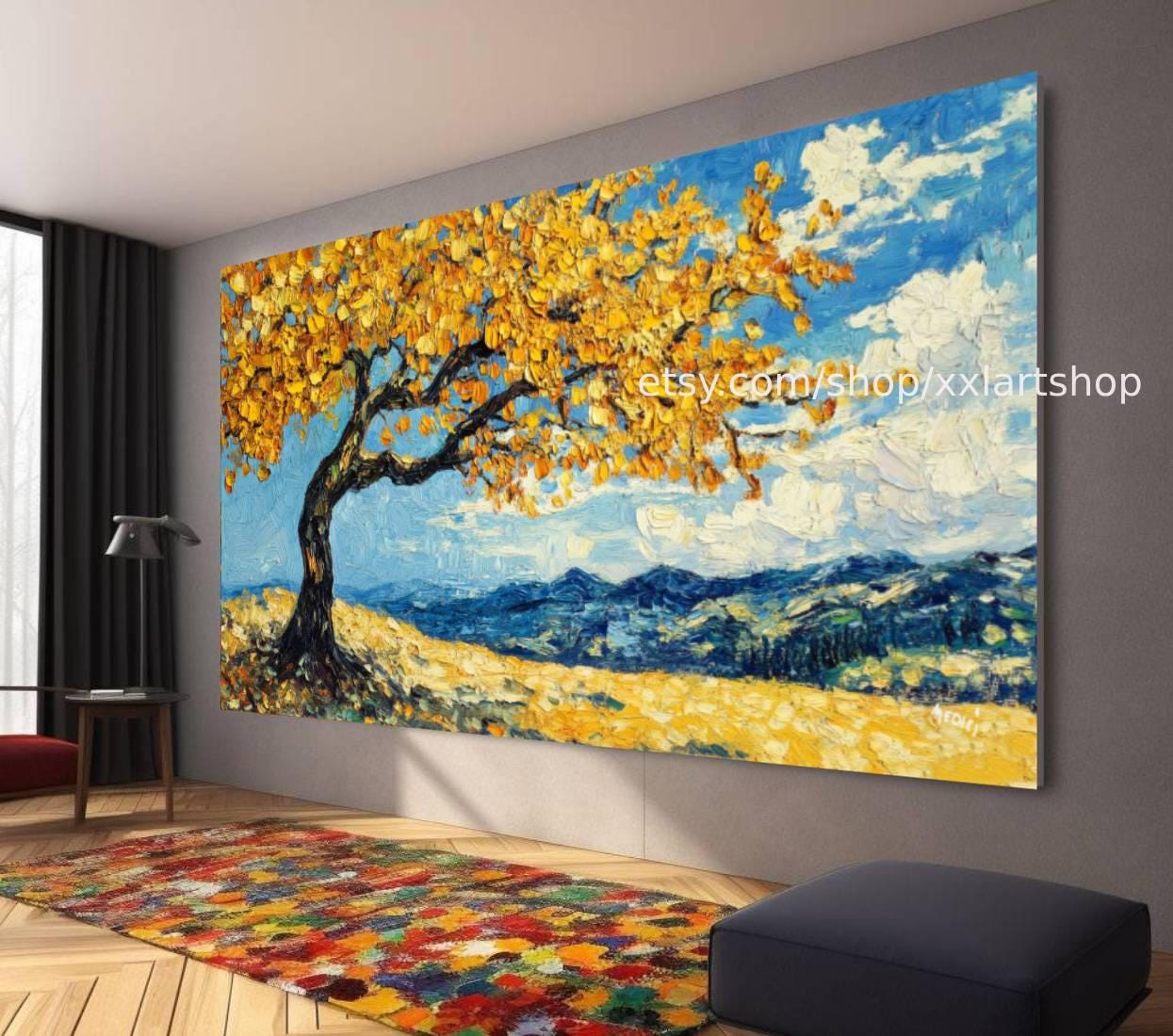 Lebensbaum von Vera Medici – Wandbild auf Leinwand, großes Wandbild, modernes Bild für Wohnzimmer und Büro (M4-13)
