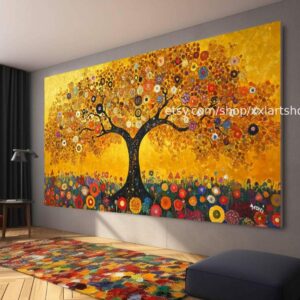 Lebensbaum von Vera Medici – Wandbild auf Leinwand, großes Wandbild, modernes Bild für Wohnzimmer und Büro (M4-16)