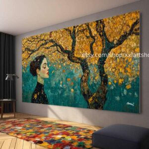 Lebensbaum von Vera Medici – Wandbild auf Leinwand, großes Wandbild, modernes Bild für Wohnzimmer und Büro, M4-128