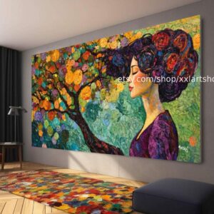 Lebensbaum von Vera Medici Wandbild Leinwand Großes Wandbild Modernes Bild Wohnzimmer Büro M4-130