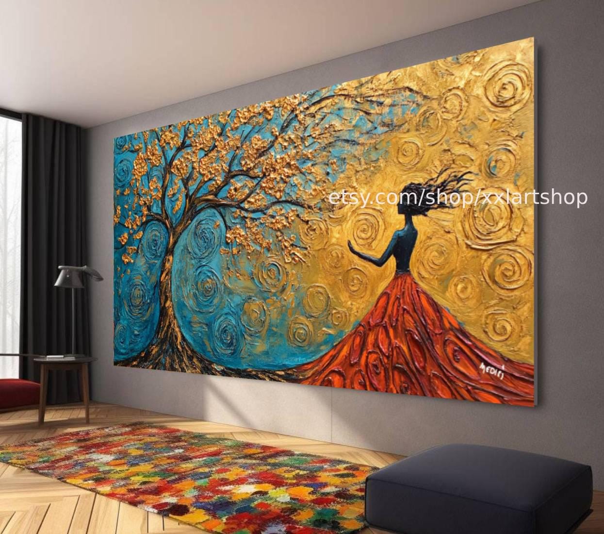 Lebensbaum von Vera Medici – Wandbild auf Leinwand, großes Wandbild, modernes Bild für Wohnzimmer und Büro, M4-132