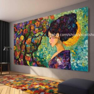 Vera Medici Wandbild auf Leinwand, großes Wandbild, modernes Bild für Wohnzimmer und Büro M4-135