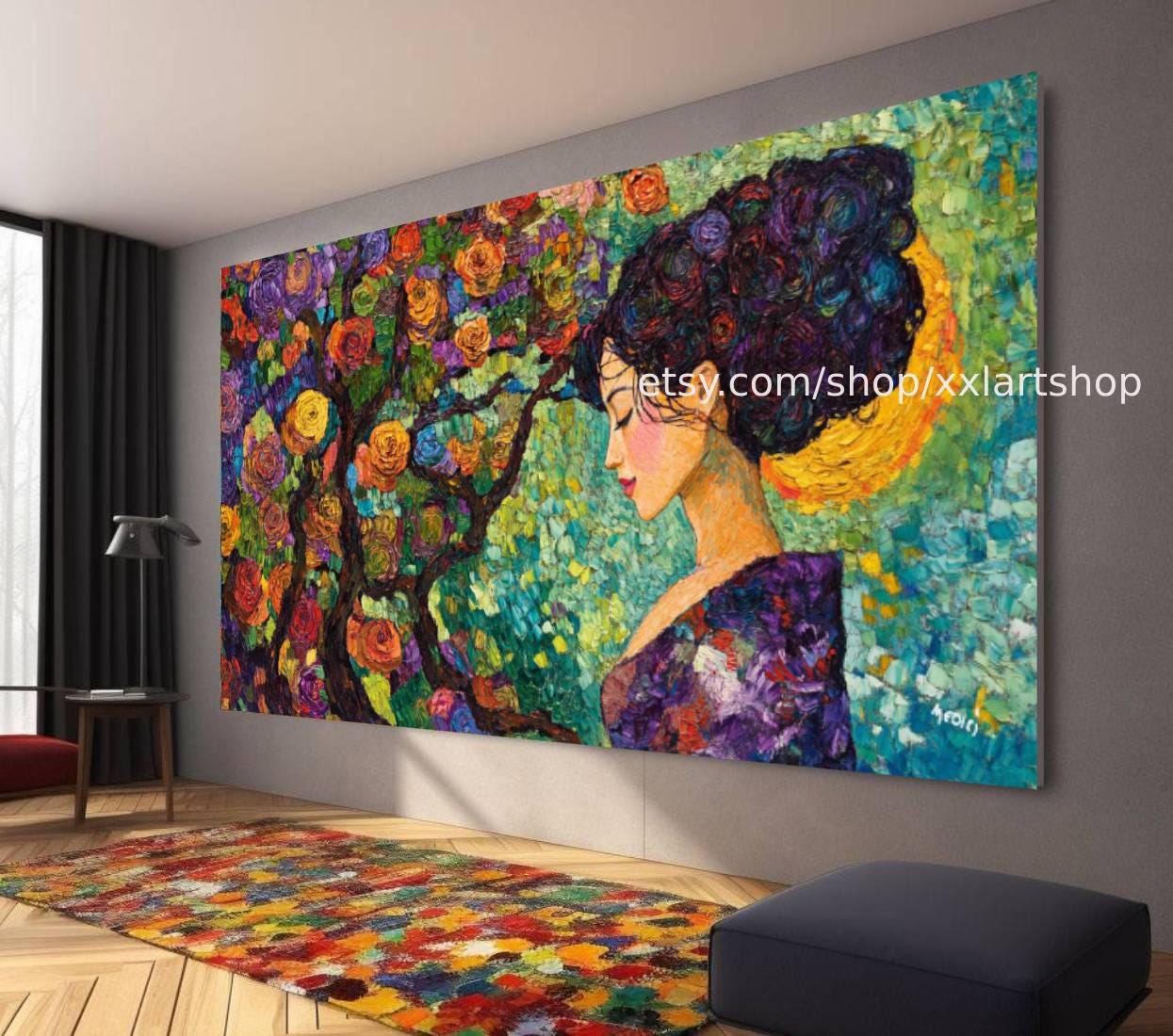 Vera Medici Wandbild auf Leinwand, großes Wandbild, modernes Bild für Wohnzimmer und Büro M4-135