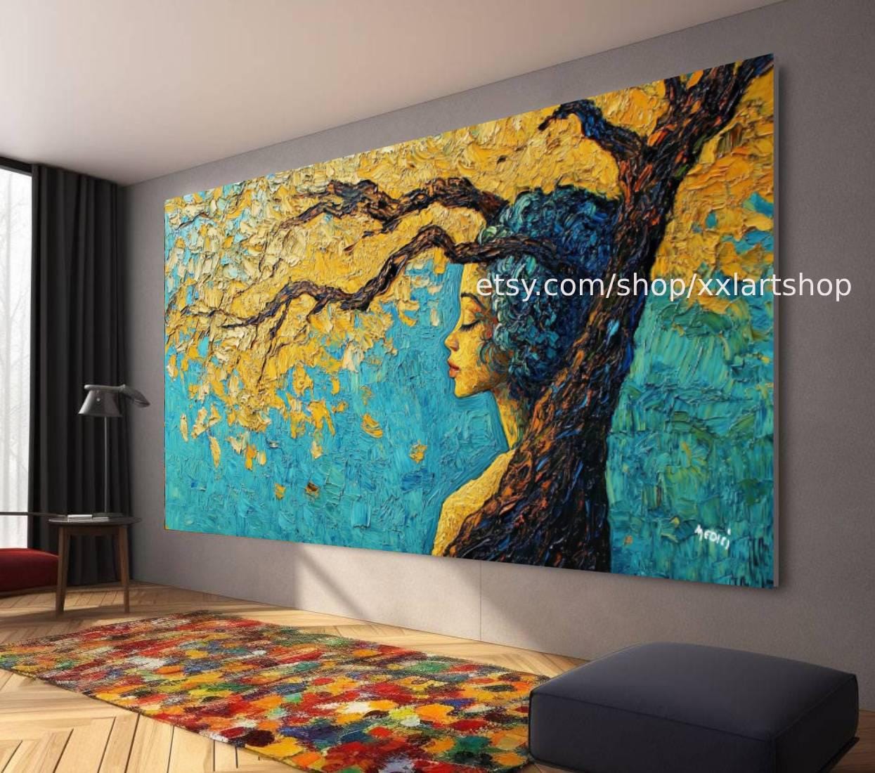 Lebensbaum von Vera Medici – Wandbild auf Leinwand, großes Wandbild, modernes Bild für Wohnzimmer und Büro M4-136