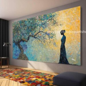 Lebensbaum von Vera Medici – Wandbild auf Leinwand, großes Wandbild, modernes Bild für Wohnzimmer und Büro M4-137