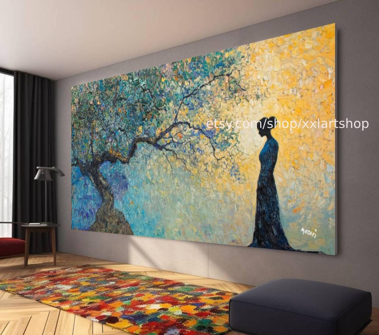 Lebensbaum von Vera Medici – Wandbild auf Leinwand, großes Wandbild, modernes Bild für Wohnzimmer und Büro M4-137