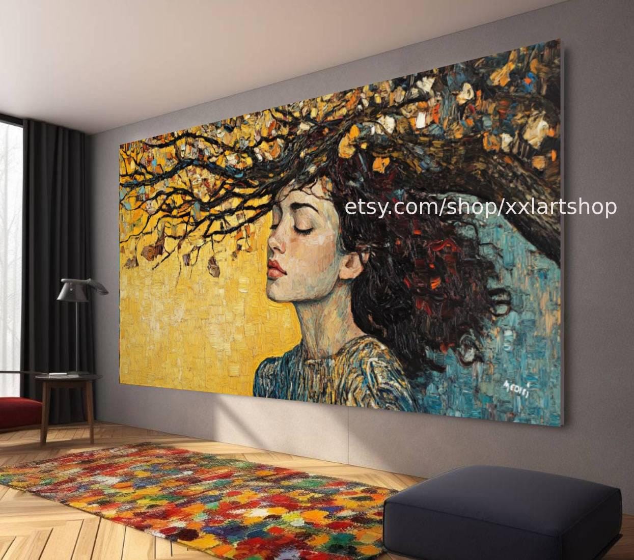 Lebensbaum von Vera Medici – Wandbild auf Leinwand, großes Wandbild, modernes Bild für Wohnzimmer und Büro M4-139