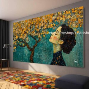 Lebensbaum von Vera Medici – Wandbild auf Leinwand, großes Wandbild, modernes Bild für Wohnzimmer und Büro, M4-140