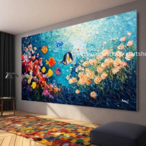 Vera Medici Wandbild auf Leinwand, großes Wandbild, modernes Bild für Wohnzimmer und Büro M4-148