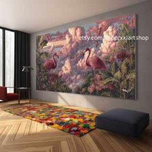Vera Medici „Flora & Fauna Harmony“ – Blumengemälde, farbenfrohe Blumenwandkunst, Vintage-Gartendekoration, strukturierte Blütenkunst, romantisch, t111259