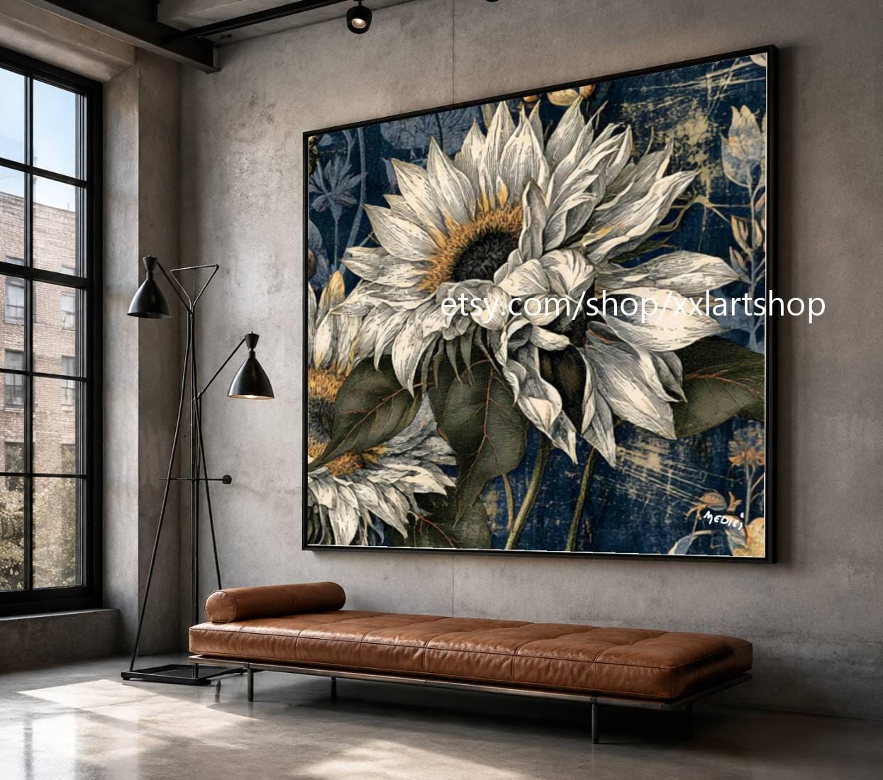 XXLART Landschaftswandbild von Vera Medici, Acryl, handbemalt, auf Keilrahmen, gerollt oder gerahmt, di15