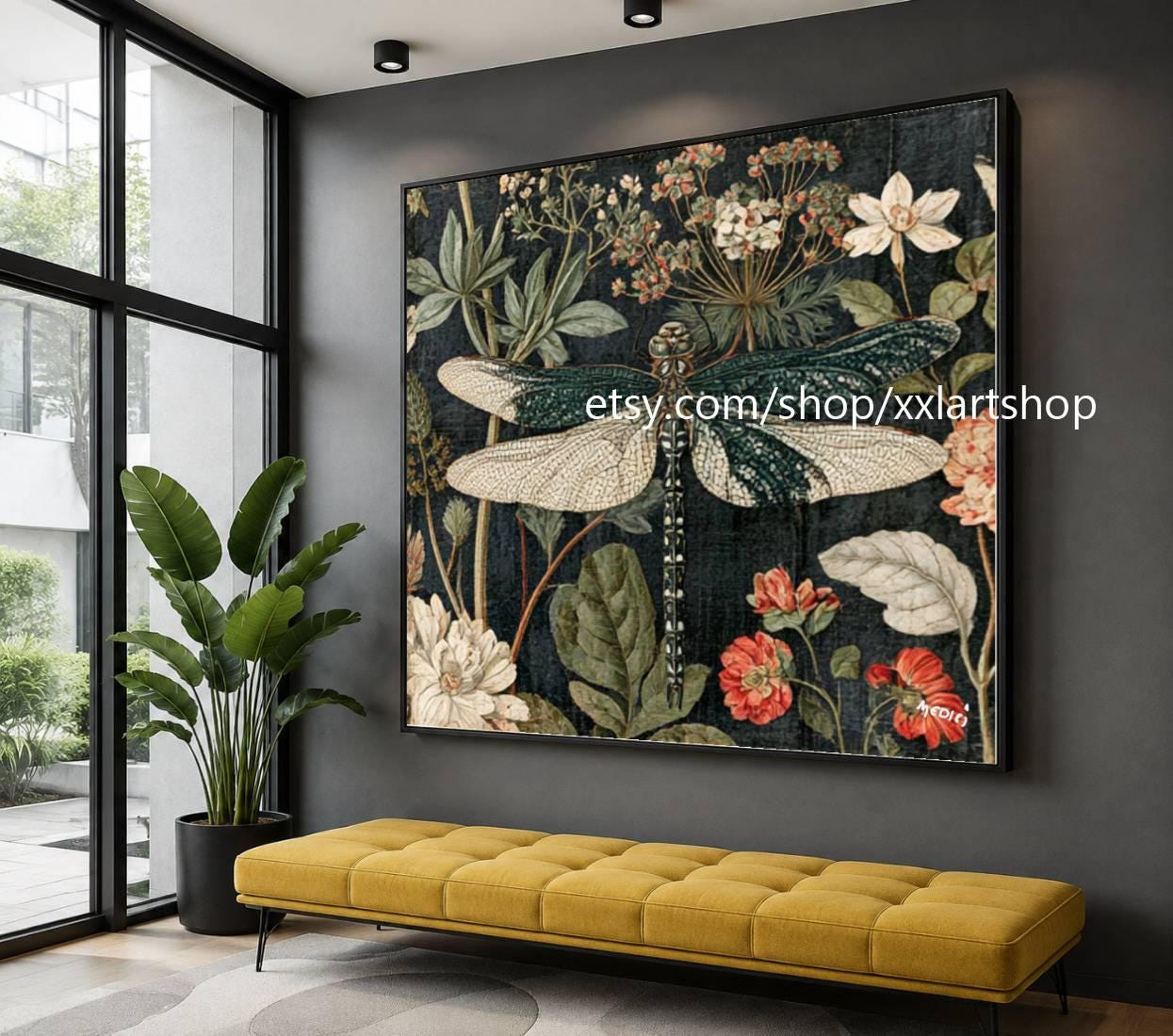 XXLART Landschaftswandbild von Vera Medici, Acryl, handbemalt, auf Keilrahmen, gerollt oder gerahmt, di09 – Bild 5