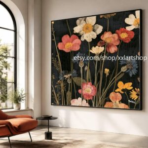 XXLART Landschaftswandbild von Vera Medici, Acryl, handbemalt, auf Keilrahmen, gerollt oder gerahmt, di23