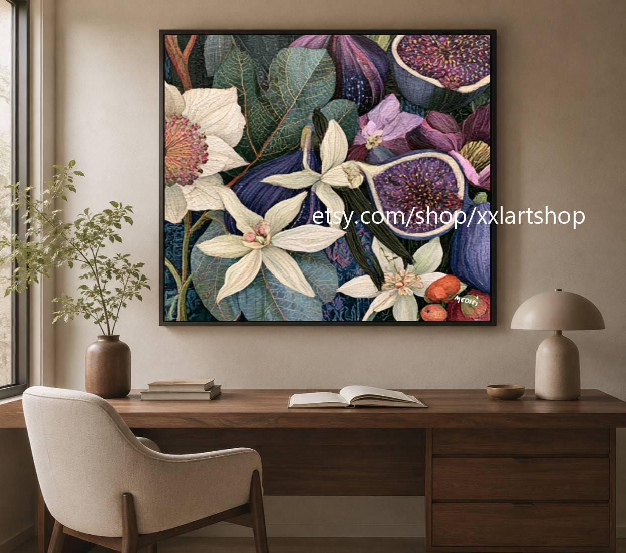 XXLART Landschaftswandbild von Vera Medici, Acryl, handbemalt, auf Keilrahmen, gerollt oder gerahmt, di28 – Bild 5