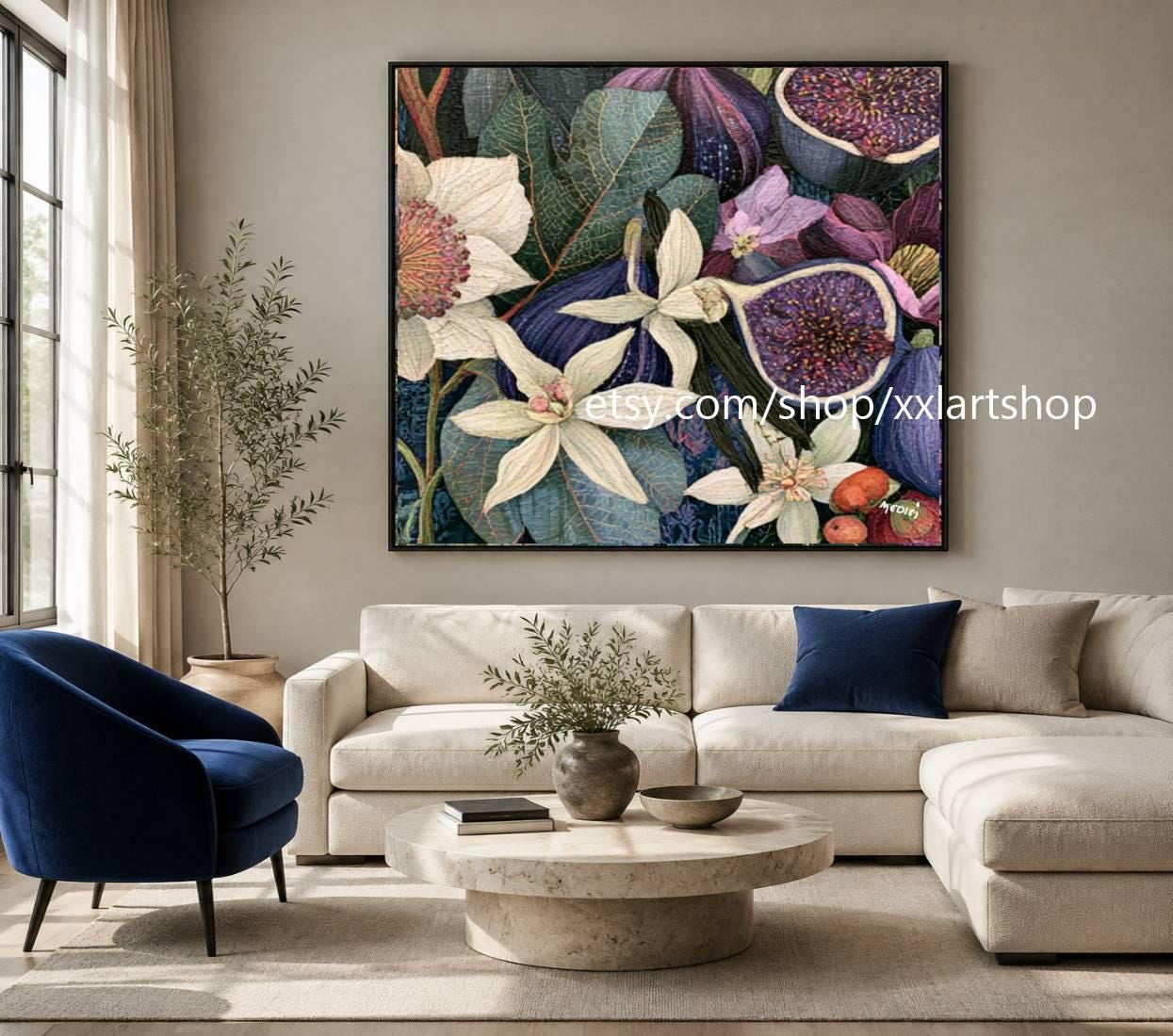 XXLART Landschaftswandbild von Vera Medici, Acryl, handbemalt, auf Keilrahmen, gerollt oder gerahmt, di28 – Bild 7