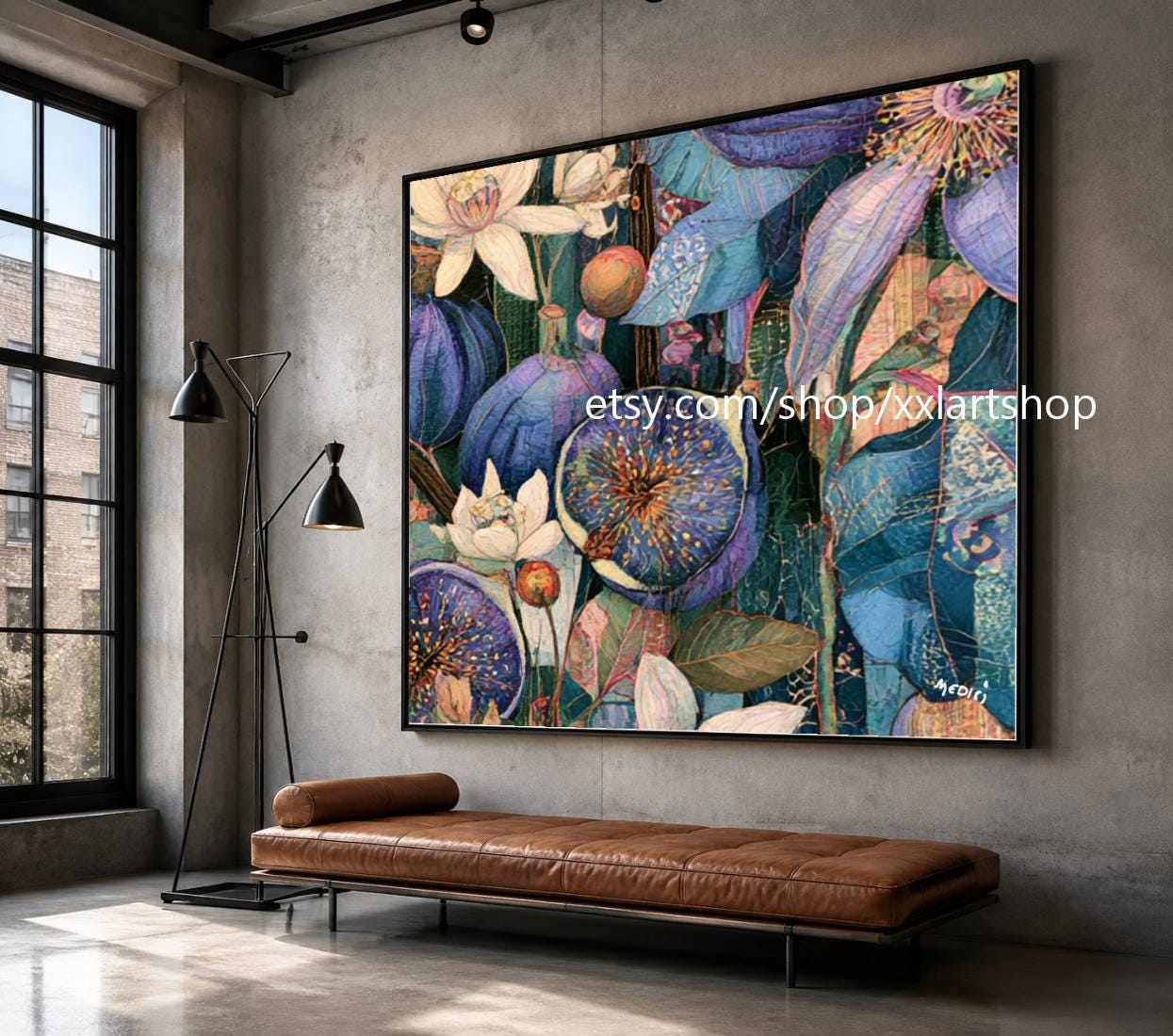 XXLART Landschaftswandbild von Vera Medici, Acryl, handbemalt, auf Keilrahmen, gerollt oder gerahmt, di29 – Bild 7