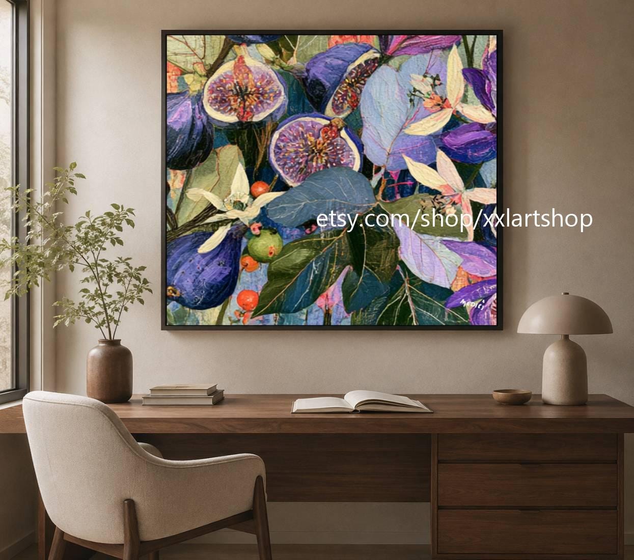 XXLART Landschaftswandbild von Vera Medici, Acryl, handbemalt, auf Keilrahmen, gerollt oder gerahmt, di30 – Bild 5