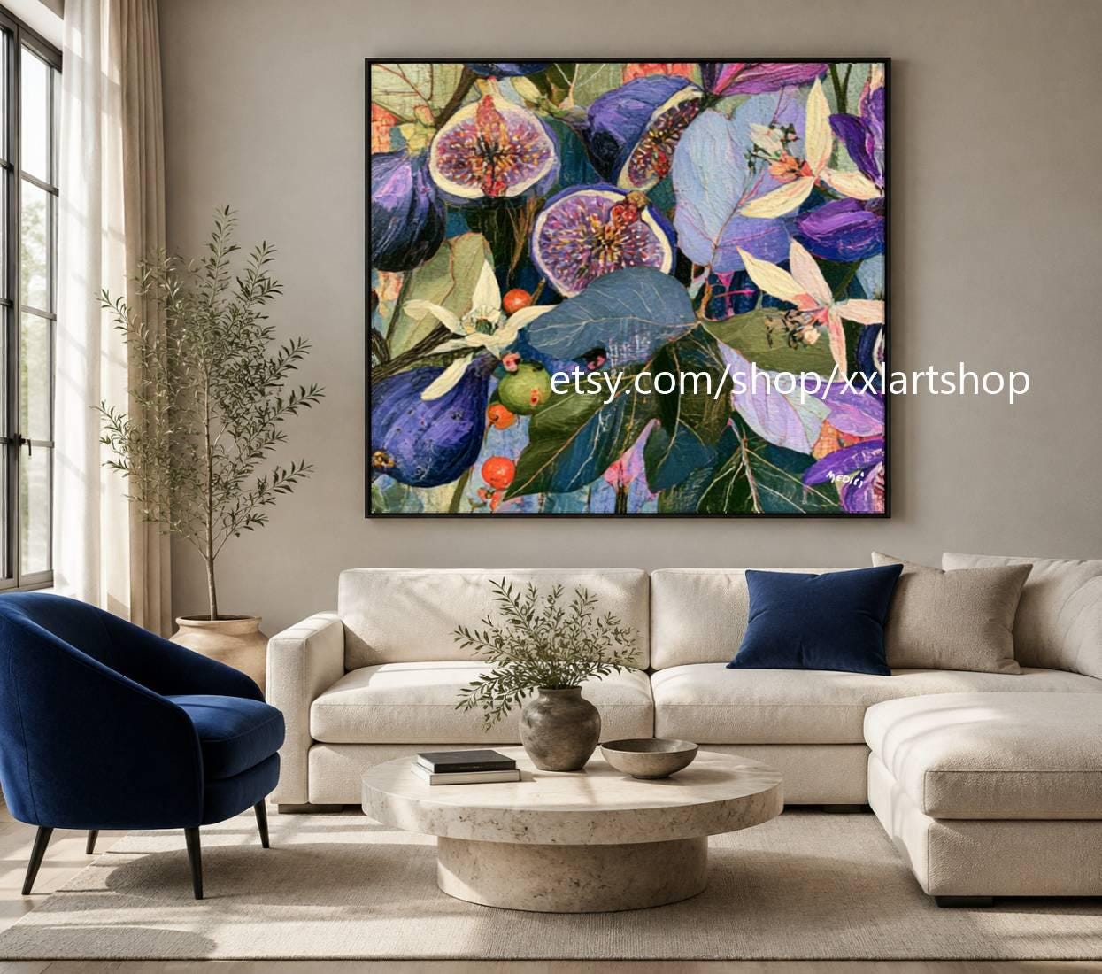 XXLART Landschaftswandbild von Vera Medici, Acryl, handbemalt, auf Keilrahmen, gerollt oder gerahmt, di30 – Bild 7