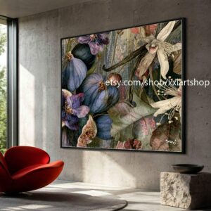 XXLART Landschaftswandbild von Vera Medici, Acryl, handbemalt, auf Keilrahmen, gerollt oder gerahmt, di31